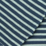 Dark Blue Horizontal-Stripe Jersey Knit, Cotton — photo 3