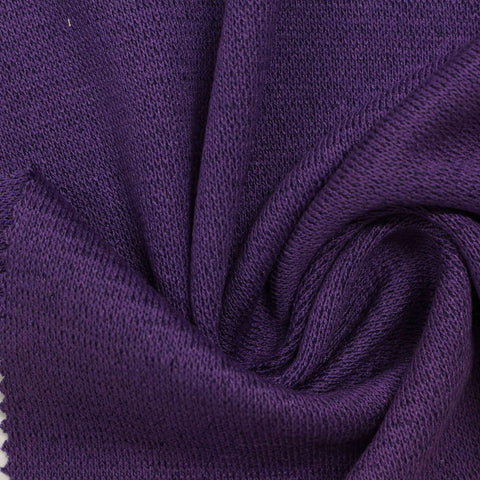 Heathered Purple Marl Rib Knit, Viscose-Nylon