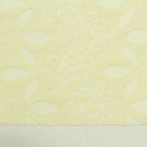 Cream Floral Jacquard, Poly-Cotton, 190 gsm