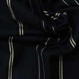 White Vertical-Stripe Milk Silk Knit, Polyester — photo 3