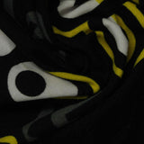 Yellow Abstract Interlock Knit, Polyester — photo 3