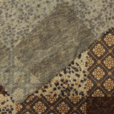 Brown Patchwork Knit, Polyester — photo 3