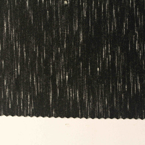 Black Heathered-Marl Jersey Knit, Viscose