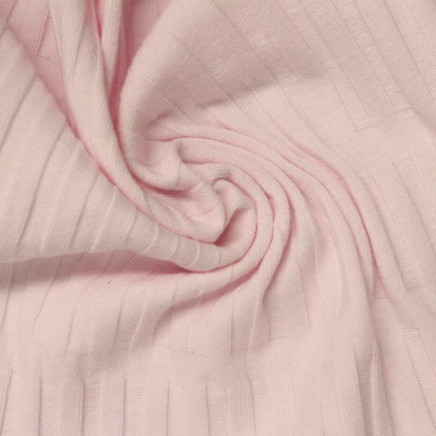 Blush Textured Rib Knit, Cotton