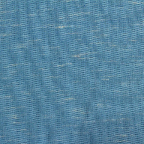 Blue Marl Rib Knit, Polyester, 227 gsm