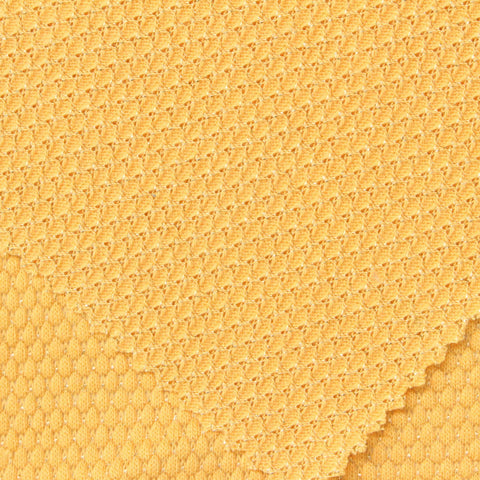 Jacquard Polyester Cotton Metallic Knit Fabric, 170 gsm, 160 cm — Yellow