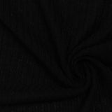 Black Marl Rib Knit, Poly-Viscose — photo 3