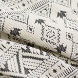 Black Geometric Jacquard, Viscose-Poly — photo 3