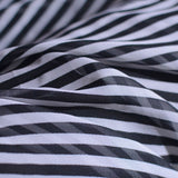 Black Horizontal-Stripe Chiffon, Polyester — photo 3