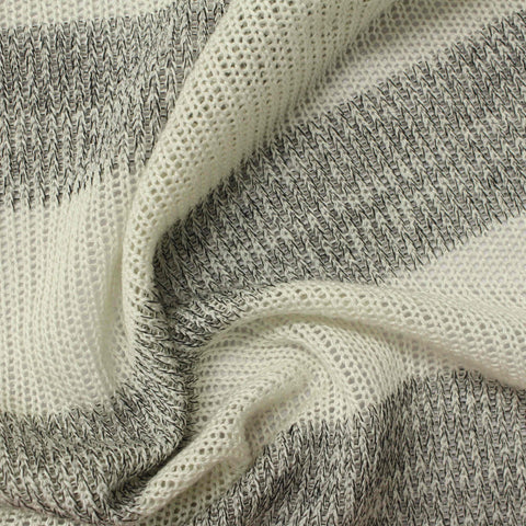 Grey Marl Chunky Knit, Poly-Viscose, 218 gsm