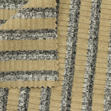 Beige Horizontal-Stripe Rib Knit, Poly-Viscose — photo 3