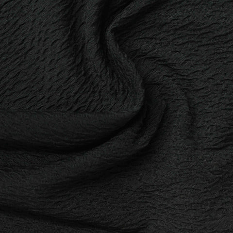 Black Tone-on-Tone Wave Jacquard