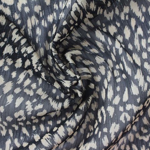 Off-White Animal Print Woven, Polyester