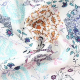 Orange Abstract-Floral Woven, Viscose — photo 3
