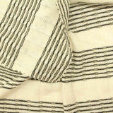 Cream Horizontal-Band Rib Knit, Poly-Viscose — photo 3