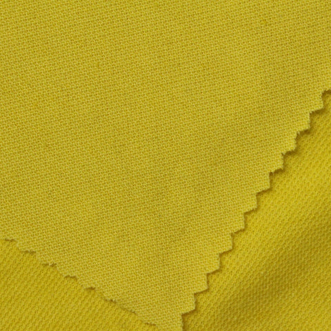 Polyester Viscose Piqué Knit Fabric, 200 gsm, 190 cm — Yellow