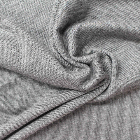 Grey Marl Jersey Knit, Poly-Viscose, 230 gsm