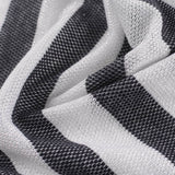 Black Vertical-Stripe Knit, Poly-Cotton — photo 3