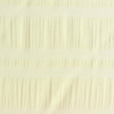 Cream Horizontal-Stripe Seersucker, Polyester — photo 3