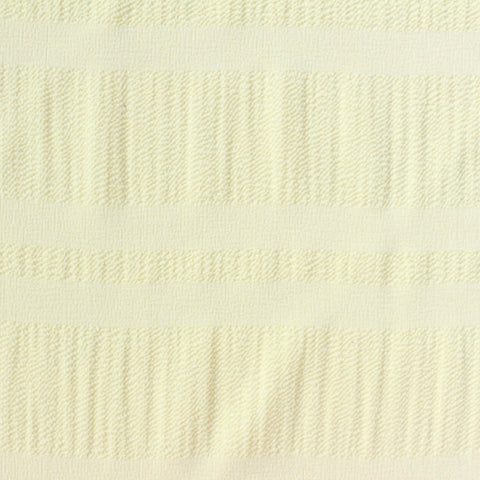 Cream Horizontal-Stripe Seersucker, Polyester