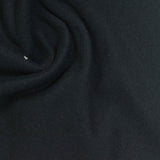Brushed Polyester Stretch Sateen Fabric, 240 gsm, 160 cm — Black — photo 3