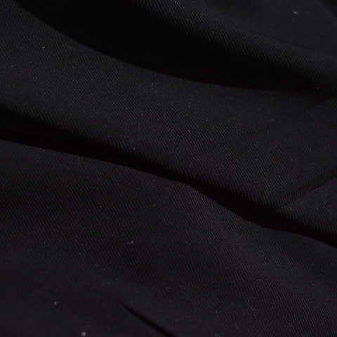 Polyester Stretch Woven Fabric, 200 gsm, 155 cm — Black
