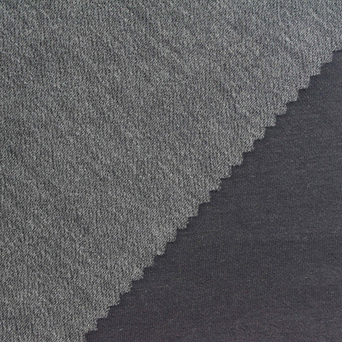Polyester Tencel Lyocell Blend Stretch Interlock Knit Fabric, 270 gsm, 168 cm — Black