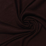 Viscose Stretch Rib Knit Fabric, 220 gsm, 135 cm — Brown — photo 3
