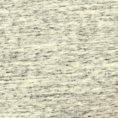 Grey Heathered-Marl Jersey Knit, Cotton, 186 gsm