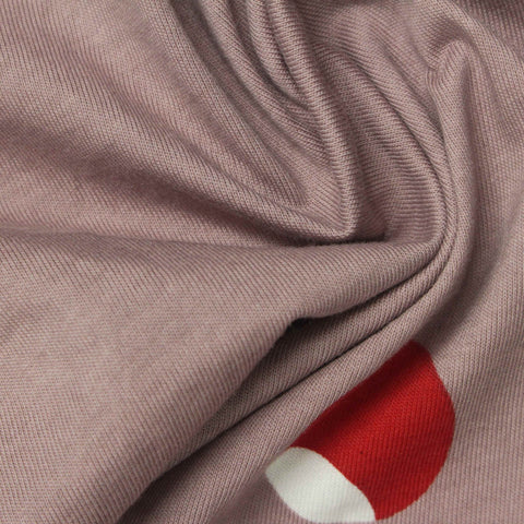 Red Circle Jersey Knit, Cotton