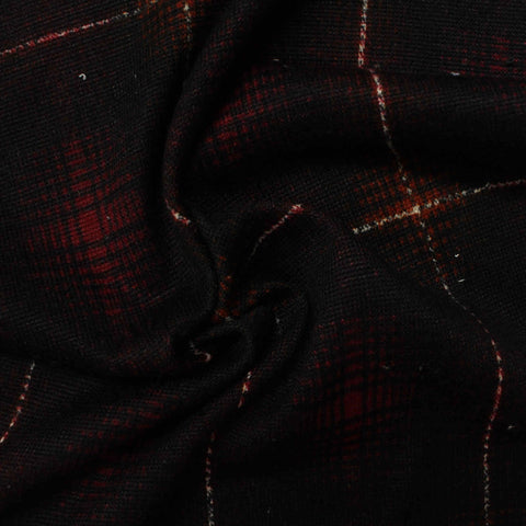 Dark Red Lines Jersey Knit, Polyester, 167 gsm