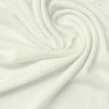 Rib Knit Fabric, 200 gsm, 143 cm — White — photo 3