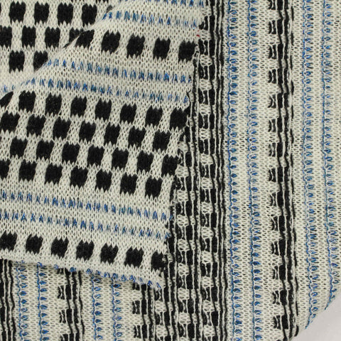 Black Dots Chunky Knit, Poly-Cotton