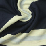 Navy Horizontal-Stripe Ponte Knit, Viscose — photo 3