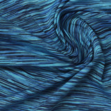 Blue Diagonal-Stripe Jersey Knit, Polyester — photo 3