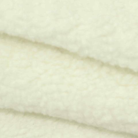 100% Polyester Sherpa Fleece Fabric, 280 gsm — Beige