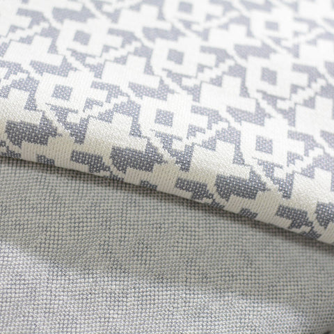White Geometric Jacquard, Acrylic-Poly