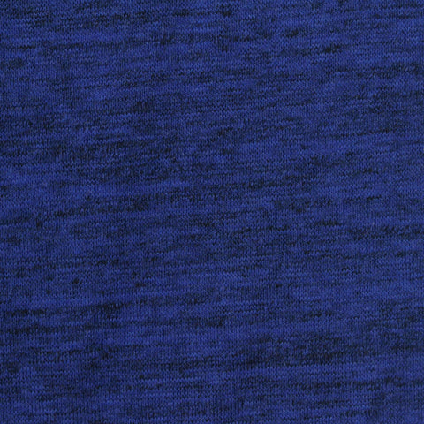 Blue Marl Rib Knit, Cotton-Poly, 239 gsm
