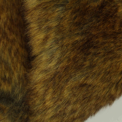 Animal Print Acrylic Polyester Knit Fabric, 410 gsm, 165 cm — Brown