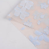 Light Blue Floral Jacquard, Viscose-Poly — photo 3