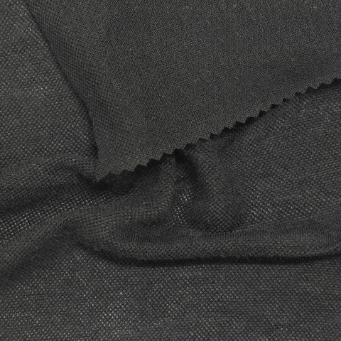 Dark Grey Marl Piqué Knit, Tencel Lyocell-Silk