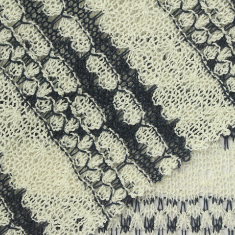 Cream Openwork Chunky Knit, Poly-Cotton, 201 gsm