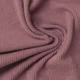 Brushed Polyester Stretch Rib Knit Fabric, 180 gsm, 140 cm — Purple — photo 3