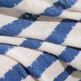 Blue Horizontal-Stripe Jersey Knit, Cotton — photo 3