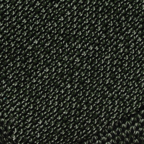 Dark Green Marl Chunky Knit, Poly-Cotton