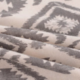 Grey Geometric-Ikat Jersey Knit, Polyester — photo 3
