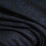 Dark Blue Chevron Chunky Knit, Cotton-Poly — photo 3
