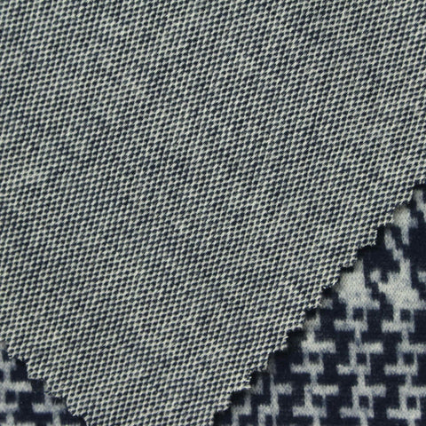 Black Houndstooth Ponte Knit, Poly-Viscose