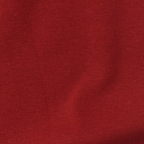 Cotton Polyester Stretch Rib Knit Fabric, 355 gsm, 190 cm — Red