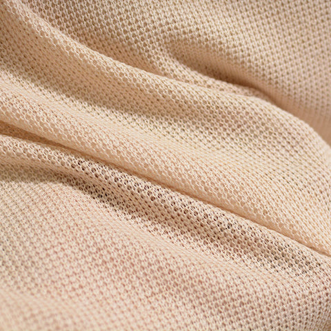 100% Polyester Waffle Knit Fabric, 260 gsm, 164 cm — Beige